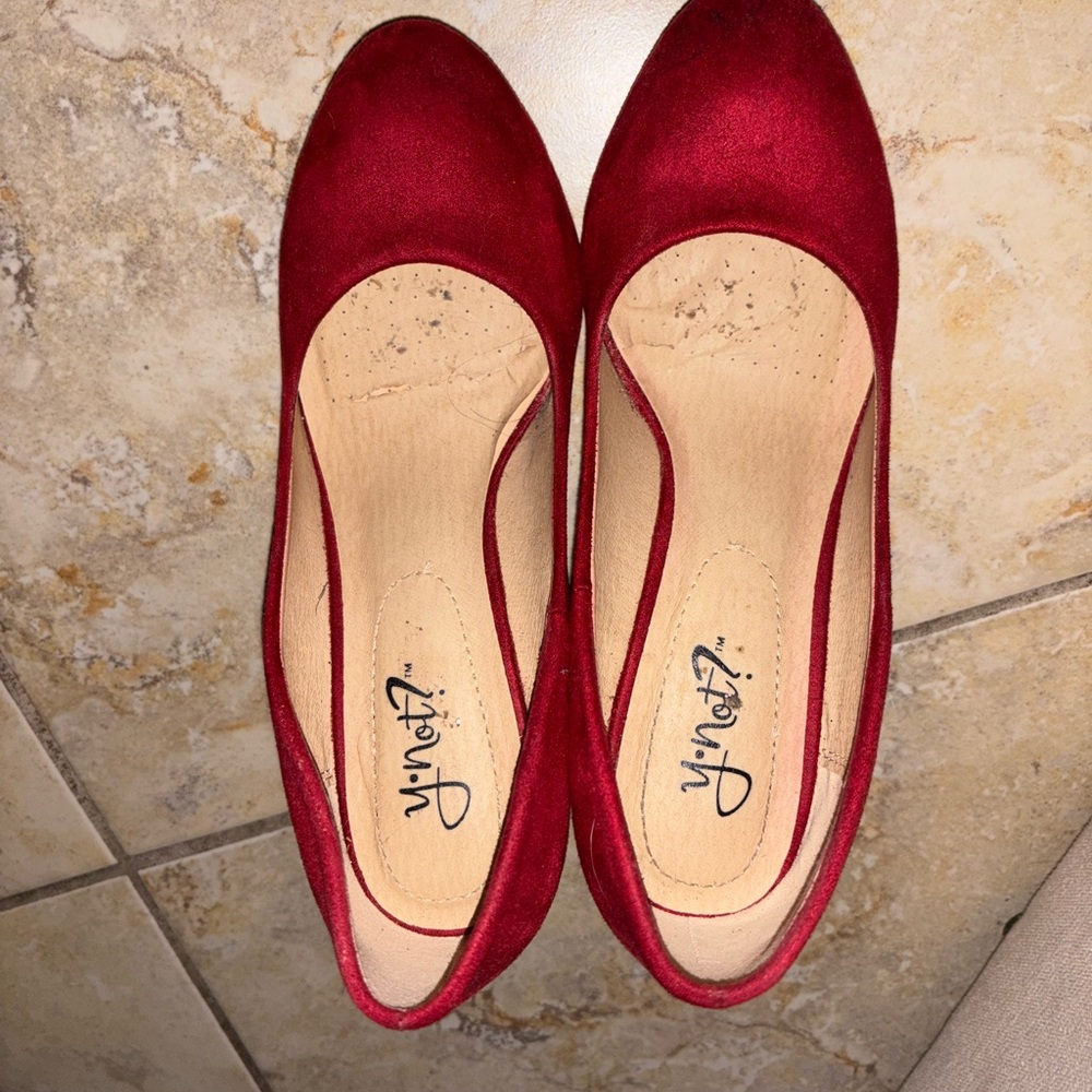 Elegant Red Heels by Report